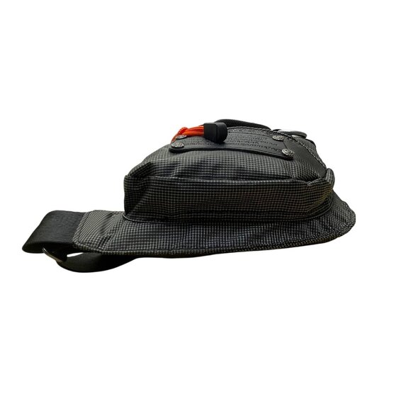 Kaweiknight Grey/Orange Nylon Adjustable Strap Multi-Zip Crossbody Backpack - Picture 5 of 15